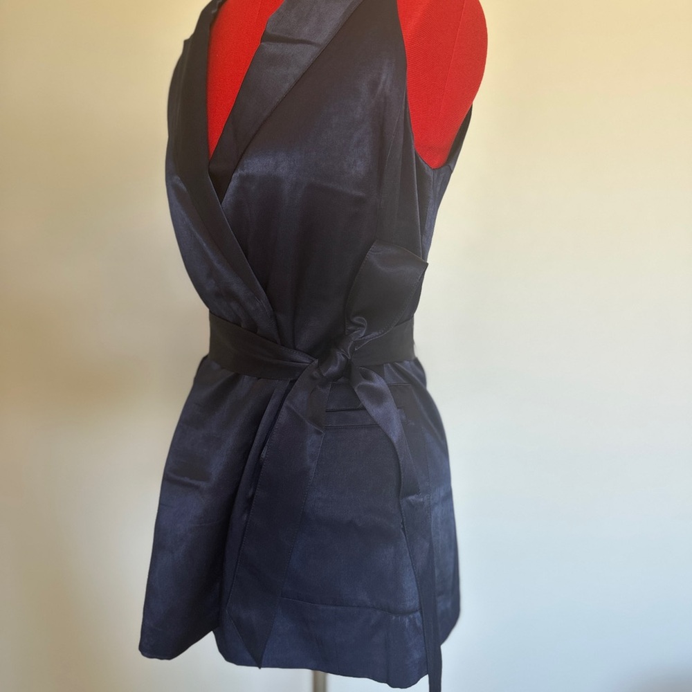 Ted Baker Navy Satin blazer size 2 to 4 - Picture 14 of 17